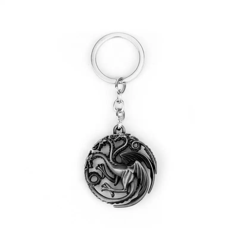 MQCHUN Movie Family Badge Round Dragon Hollow Keyring Keychain souvenir Fashion Key Chain -50