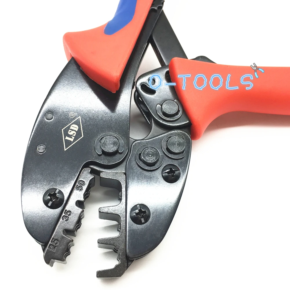 Ratchet Crimping Tool untuk Ferrules Kabel 25-50mm2 Kawat Lengan 4-1AWG Bootlace Ferrule Crimping Plier S-2550EF