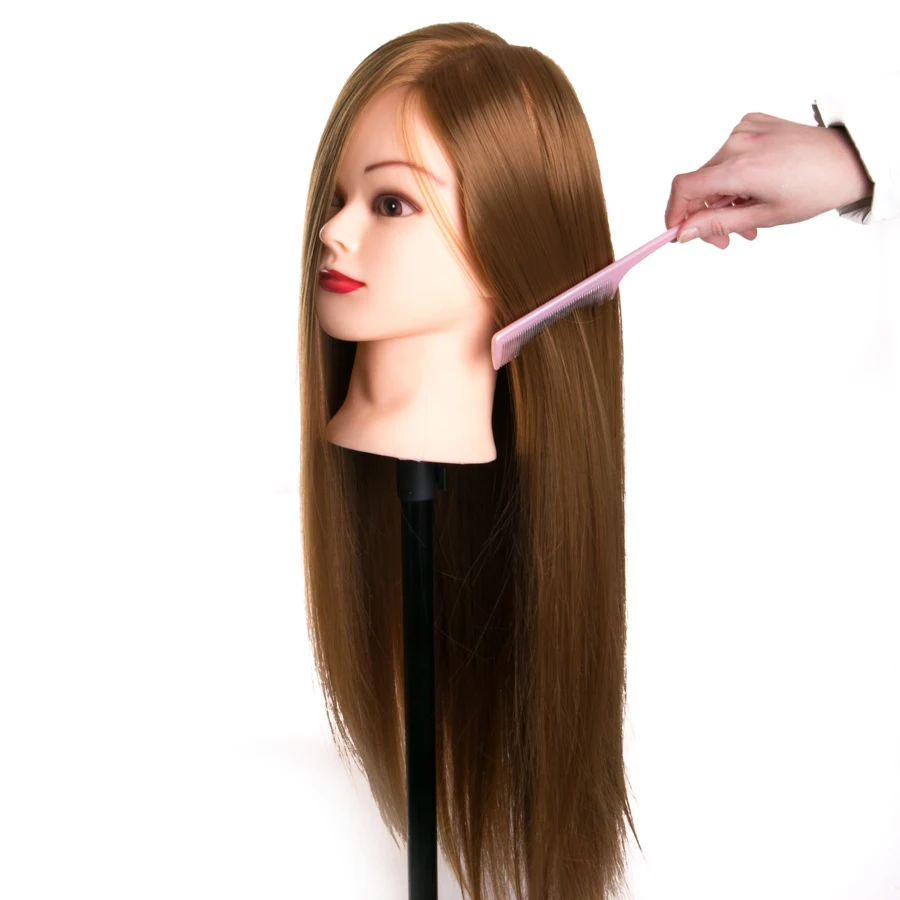 blone hair  training head  hairdressing dolls head female mannequins  long hair  +stand