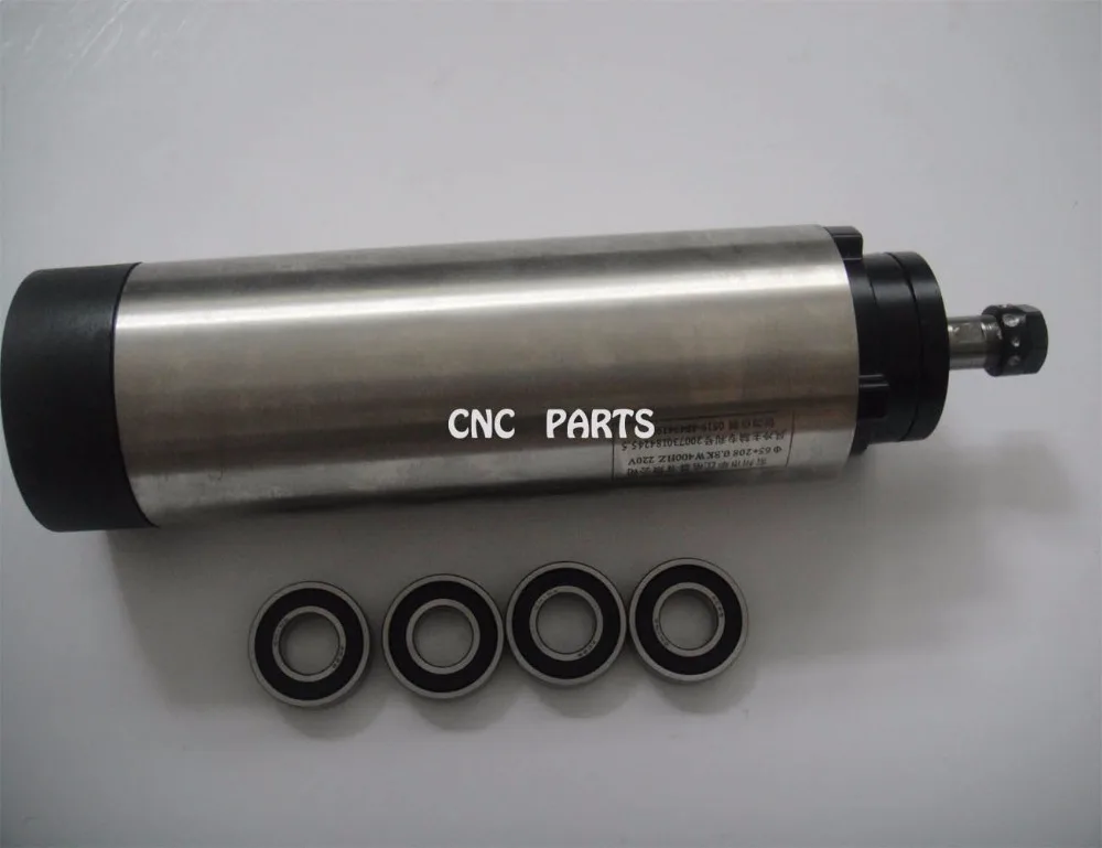 CNC milling spindle  ER11 800w air cooling spindle motor  +4 pieces original matched bearings 6002