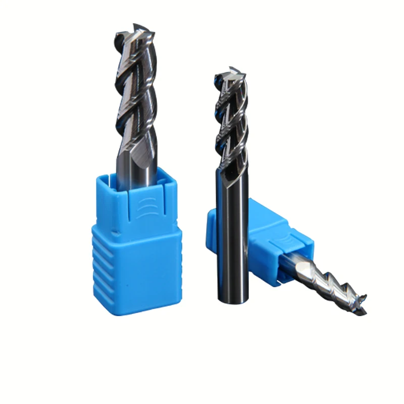 Fresa de liga de revestimento de aço tungstênio ferramenta por alumínio cnc maching 3 fresas de extremidade de madeira cnc fresagem topo