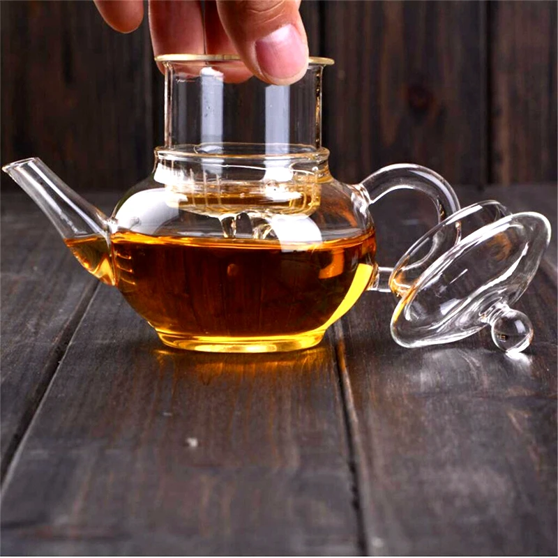 Arshen Elegant 250ML Borosilicate Glass Teapot Heat Resistant Bottle Cup for Blooming Tea Herbal Coffee with Infuser Fitter Gift