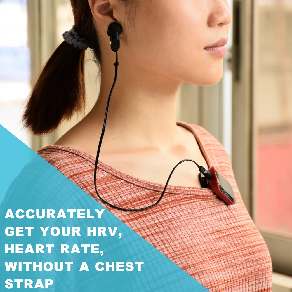 KYTO Bluetooth Heart Rate HRV Monitor with Ear Clip or Fingertip Infrared Sensor for Mobile Phone