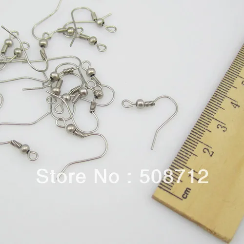 

NEW Wholesale 1000Pcs PLATED White K EARRING HOOK COIL EAR WIRE FIT jewelry making