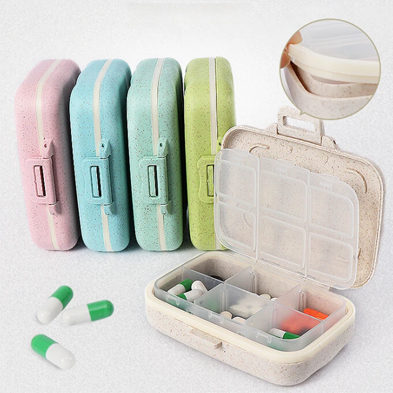 Portable 6 Grids Mini Pill Case Medicine Box Travel Tablet Holder Container Makeup Jewelry Refillable Bottles Multi Style