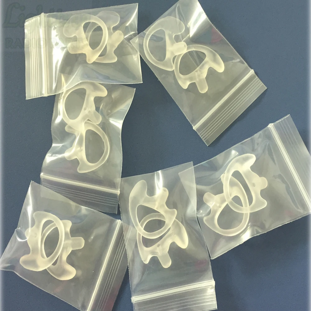 100X (50pairs left and right) High Quality Clear Earmold For Acoustic Tube Earphones