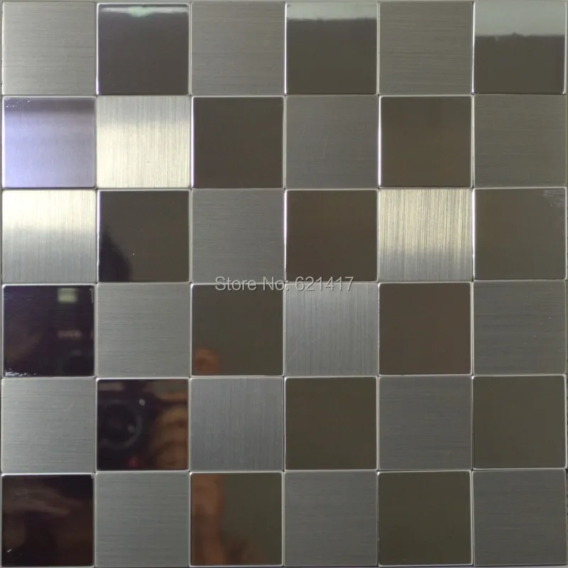 Aluminum plate adhesive self-adhesive mosaic tiles for kitchen backsplash decoration tiles HMSM1011 free shipping