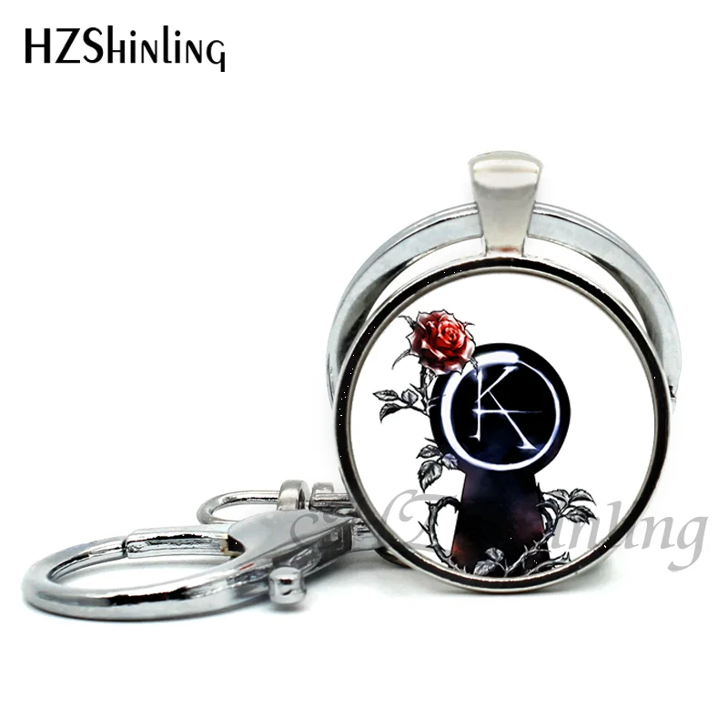 2017 New Fashion Dark Tower Keychains Handmade Round The Dark Tower KA Pendant Keyring KA symbol Glass Dome Key Chain