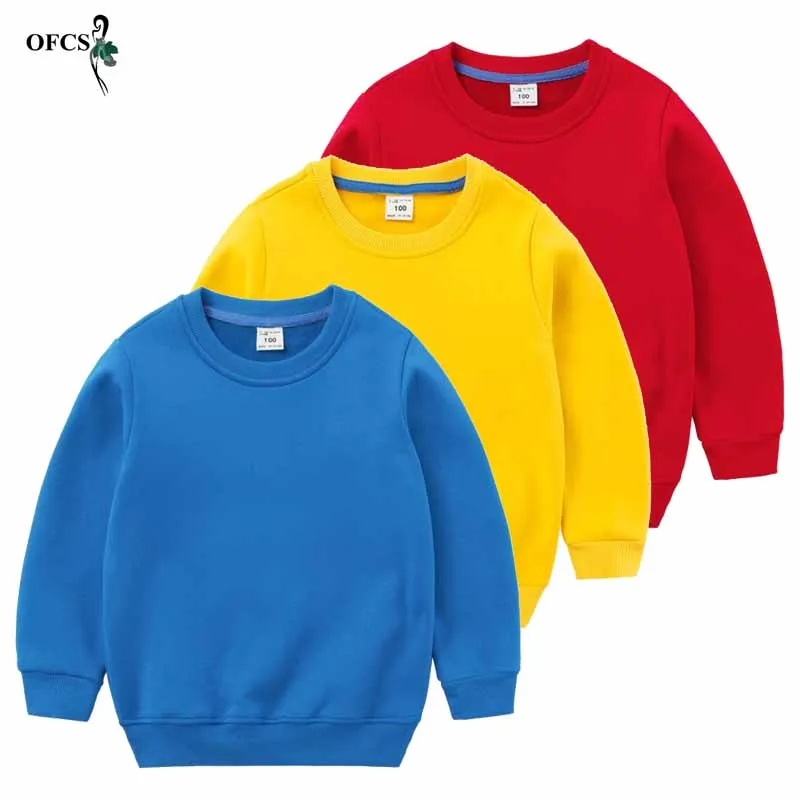 

Boys Girls Winter Fashion Sport Hoodies Pure Color Warm Fleece Sweatshirt Children Clothes Baby Kids Coat jacket clothing 2-12 T