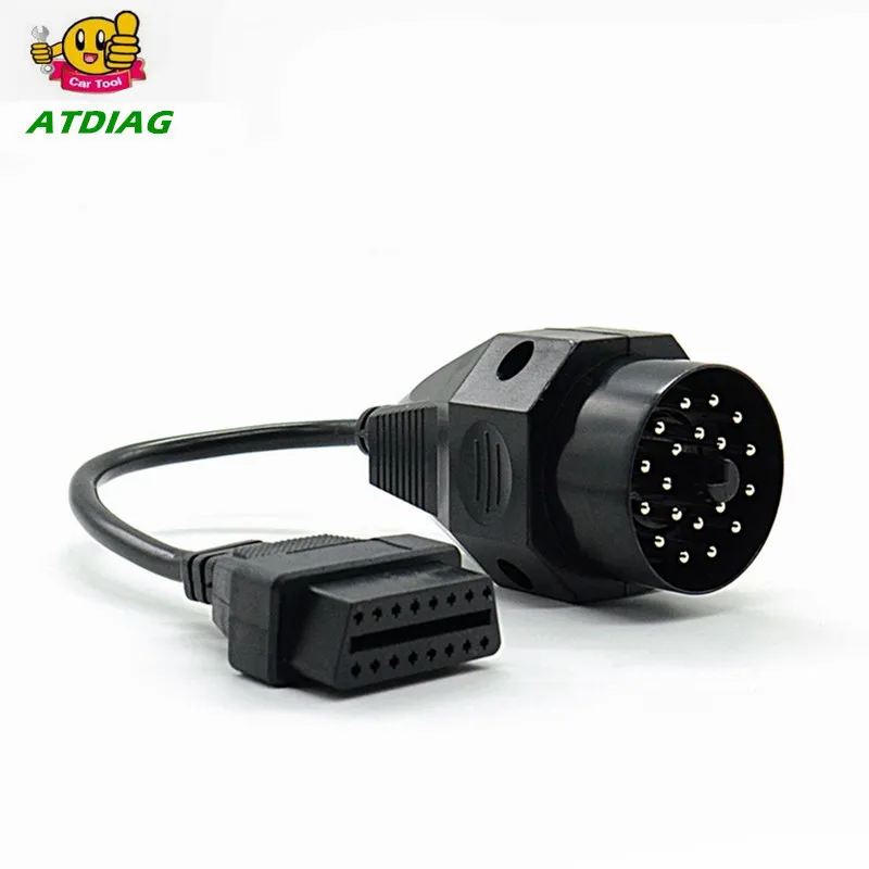 for BMW 20pin to OBD2 16PIN Female Connector e36 e39 X5 Z3 for BMW All 20 pin OBD 2 Car Diagnostic Cable OBD To OBD2 Adapter