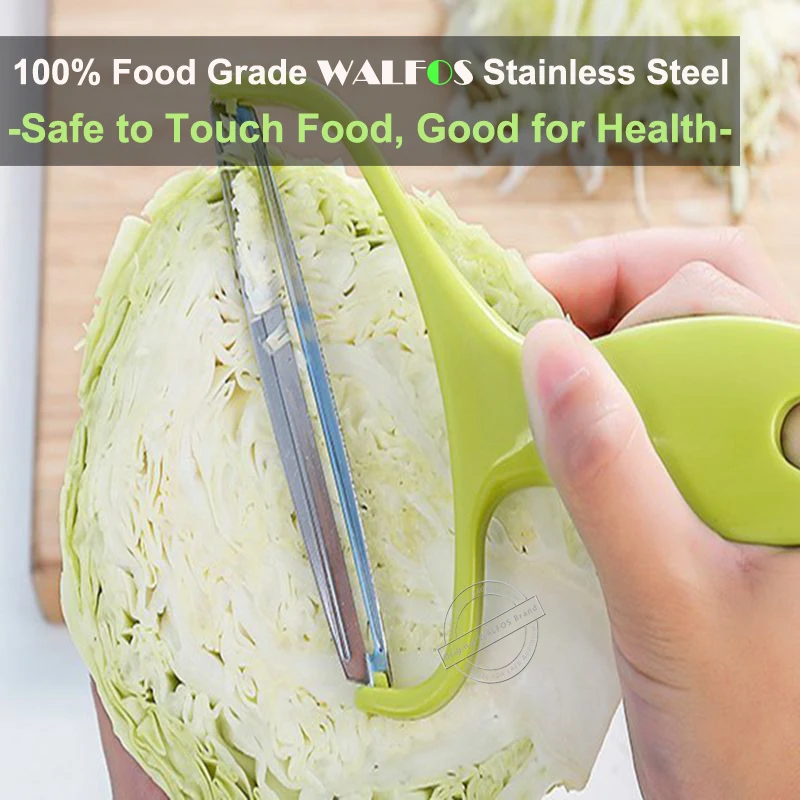 WALFOS Stainless Steel Vegetable Peeler Cabbage Wide Mouth Graters Salad Potato Slicer Cutter Fruit Knife Kitchen Cooking Tools