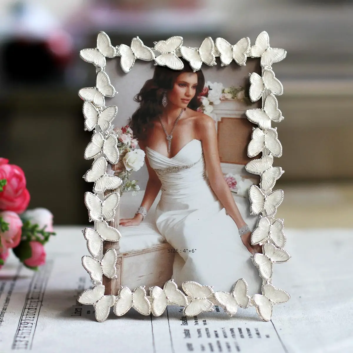 

Metal Photo Frame with Butterfly Design