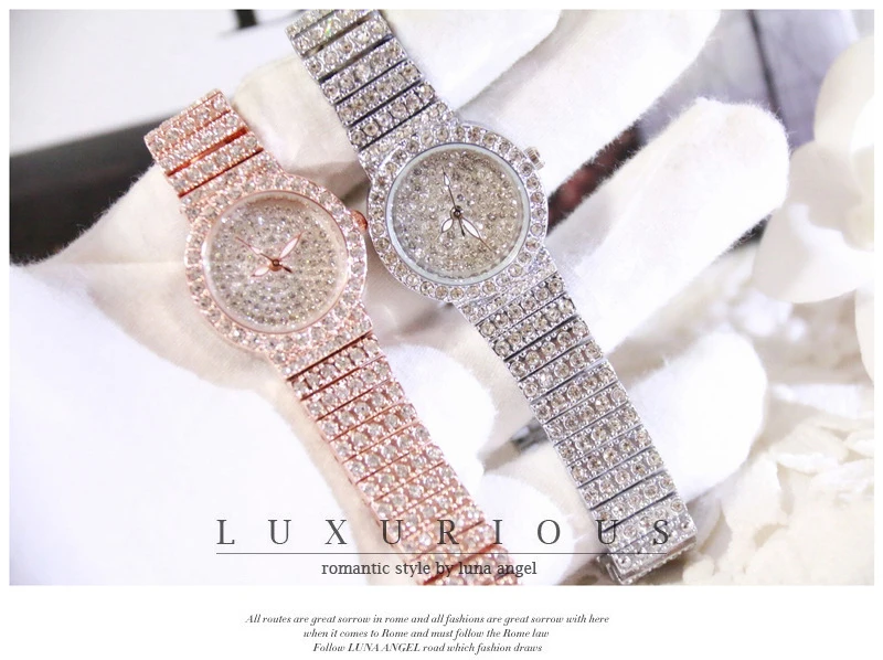 Orologi da donna con diamanti Bs Bee Sister Luxury Brand quadrante piccolo orologi da donna in oro rosa lucchetto da donna in acciaio inossidabile Bayan Kol Saati