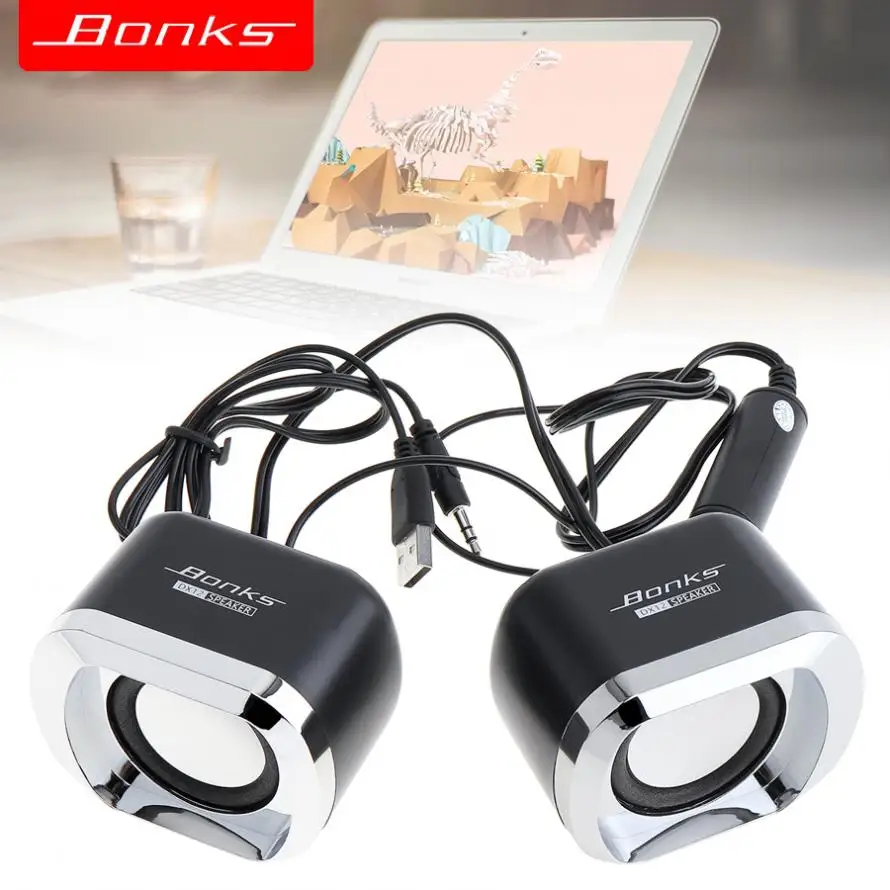 High power Full Range Stereo Subwoofer PC Speaker Portable Bass Music DJ USB Computer Speakers For Laptop Phone TV