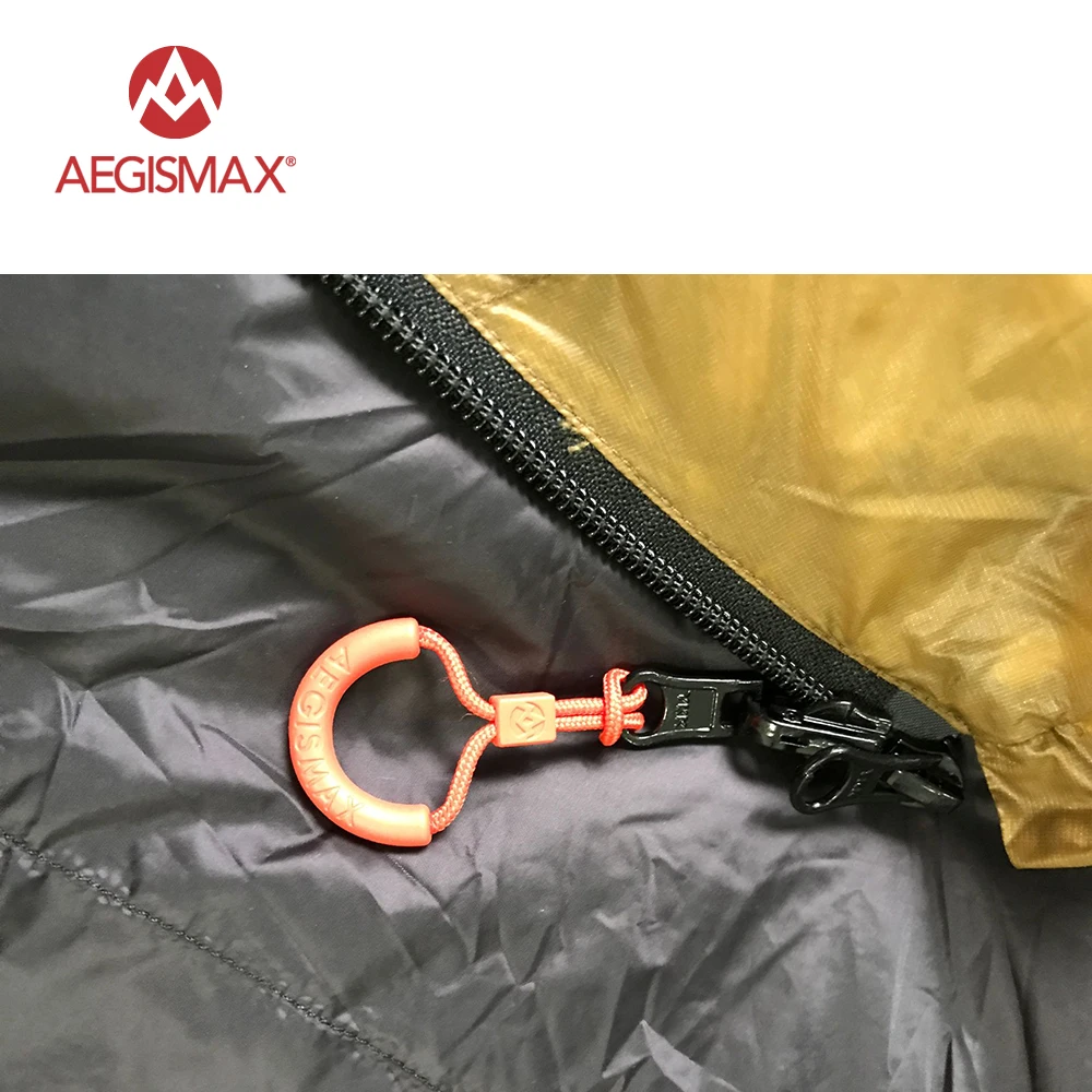 AEGISMAX Outdoor Envelope 95% White Goose Down Sleeping Bag Camping Hiking Equipment FP800 M L
