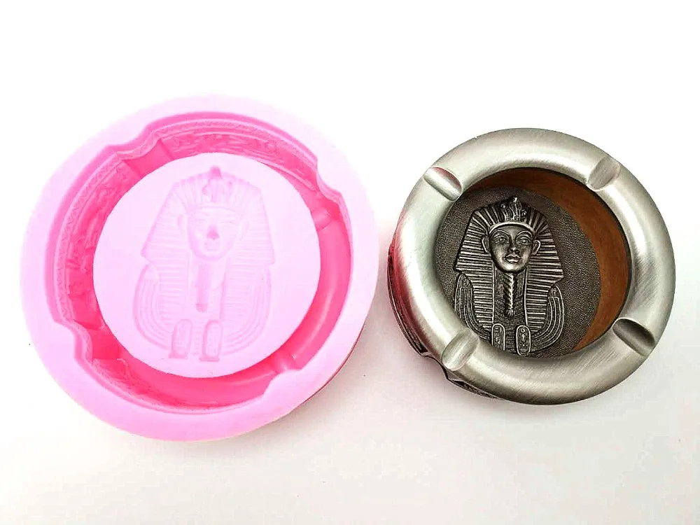 Stampo In Silicone 3D Faraone Vaso di Fiori FAI DA TE Posacenere Calcestruzzo Stampi in Gesso Home Decor Strumenti