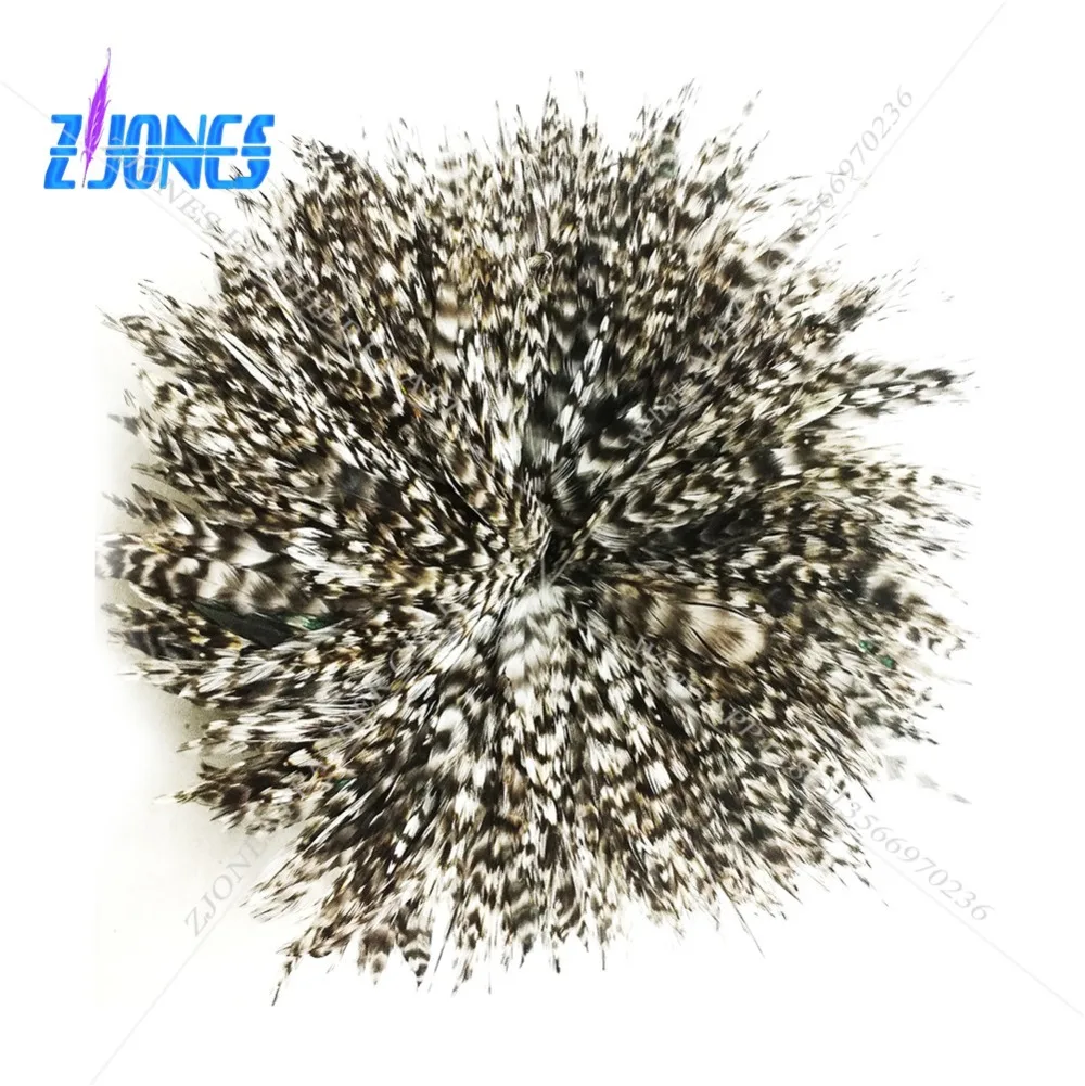 900pcs 10-15cm natural color grizzly stripe chicken rooster plumage feathers trim for jewelry Craft making bulk sale