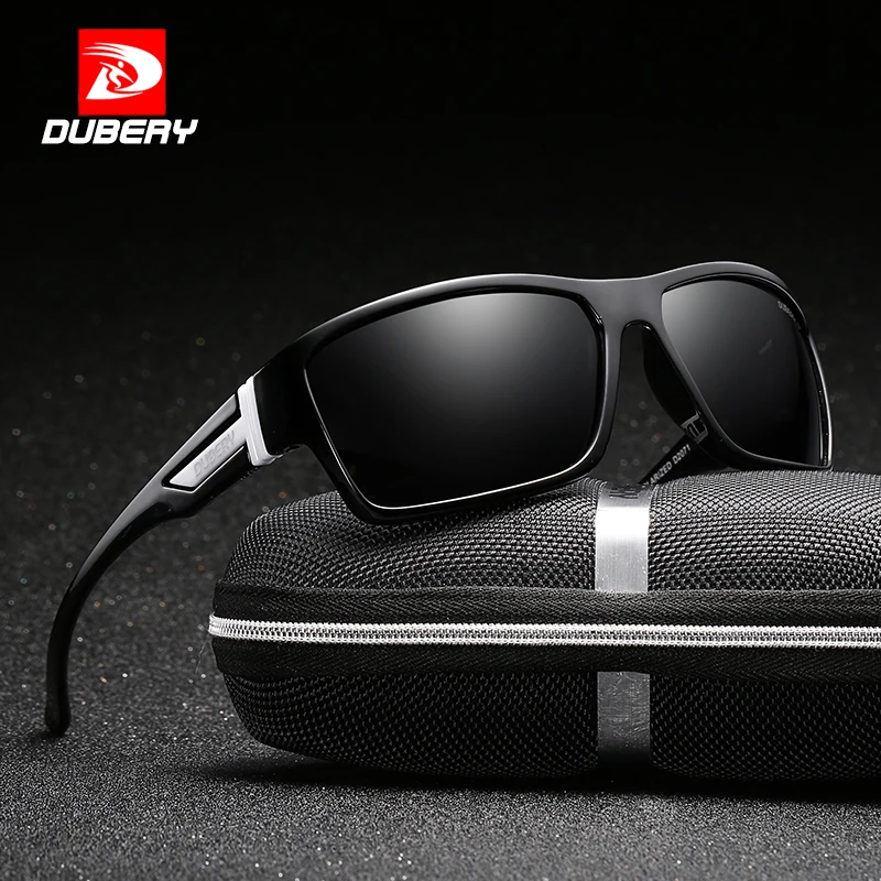 

DUBERY Men Polarized Sunglasses Aviation Sport Sun Glasses For Men Fishing Driving 2017 Brand Designer Zipper Box 2071