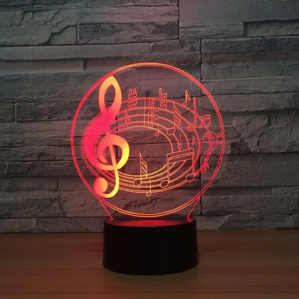 

Cargo 3d Stereo Notes Visual Lights Led Atmosphere Night Light Headlamp Usb Power Supply 3d Light Fixtures