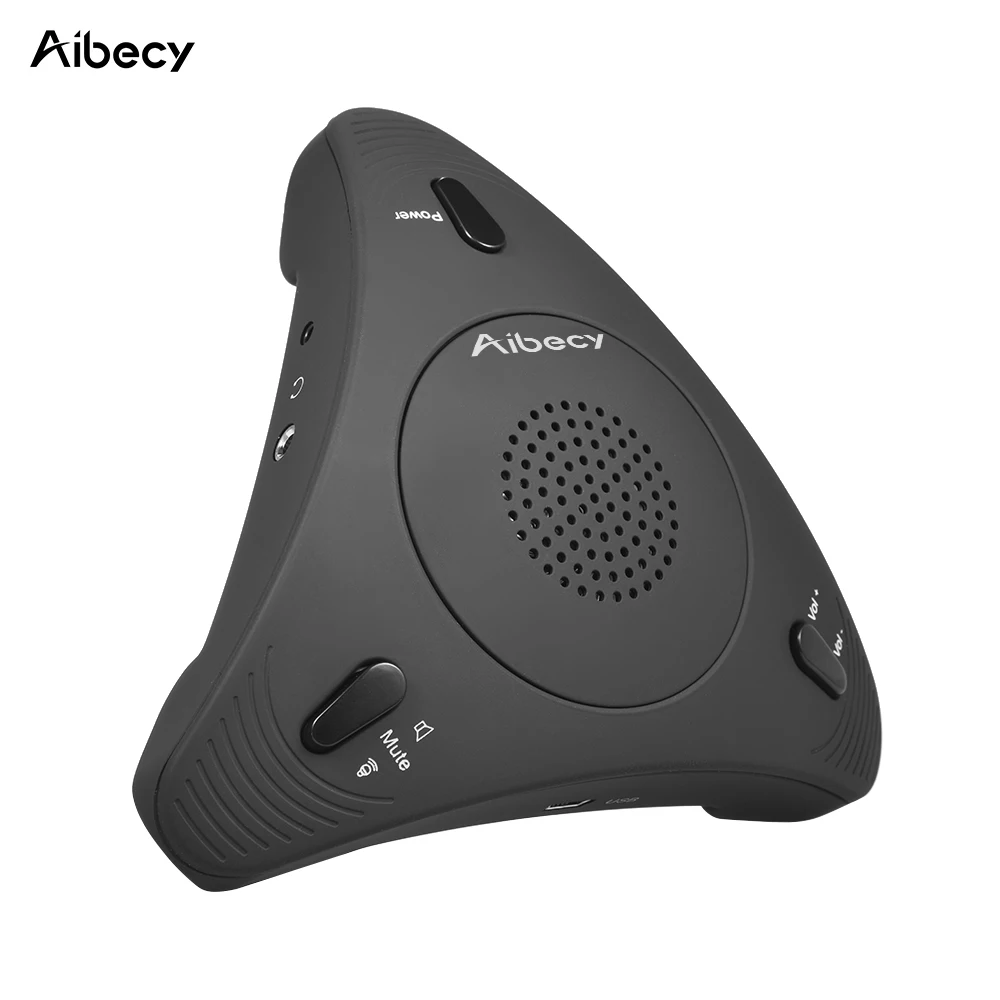 Aibecy USB كمبيوتر مكتبي مؤتمر متعدد الاتجاهات مكثف ميكروفون مكبر الصوت مكبر الصوت لاجتماع الأعمال الفيديو