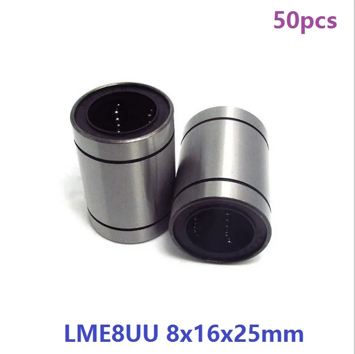 

50pcs/lot LME8UU linear motion bearings linear ball bushing for CNC router for 3D printer parts linear guide 8x16x25