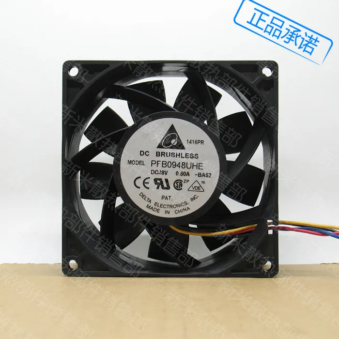 USED DELTA PFB0948UHE 9238 48V 0.8A 4lines control speed frequency cooling fan