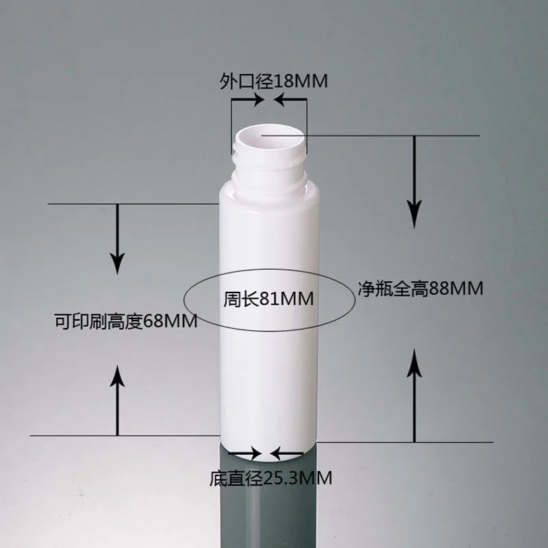 30PCS/LOT-30ML Dropper Bottle,White Plastic Cosmetic Container,Silvery Anodized Aluminum Screw Cap,Empty Essential Oil Bottle