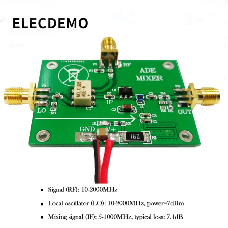 ADE-11 High Module Frequency Mixer Passive Mixer Module with Post Stage Compensation Amplifier function demo board