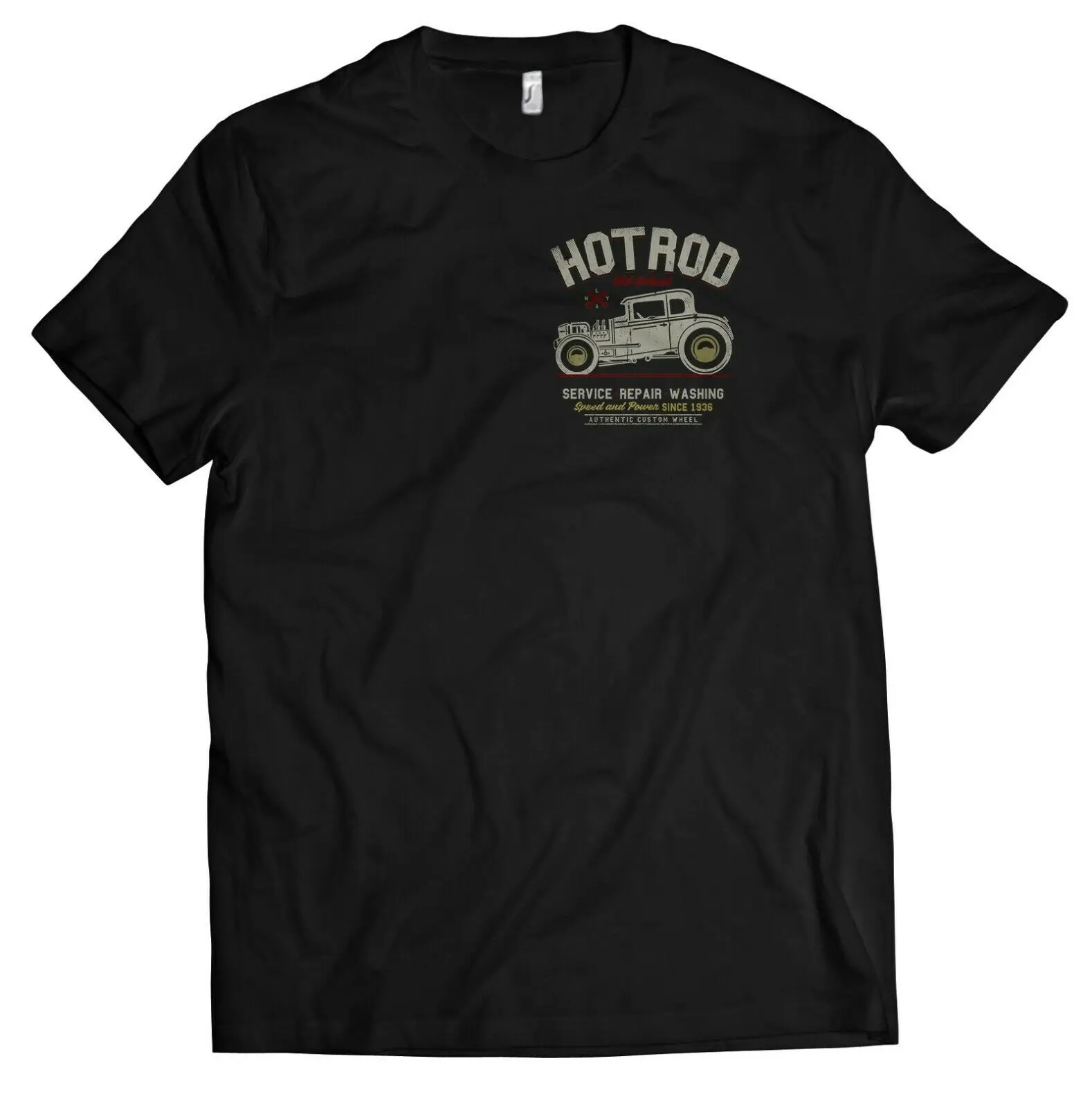 T-Shirt Hot Rod Oldschool Schrauber V8 Muscle Car Rockabilly Double Side New 2019 Summer Brand Brand High-Quality O Neck Shirt