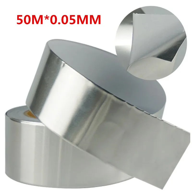 Single layer  high temperature aluminum foil tape waterproof shield Tape BGA insulation 50M *0.05mm