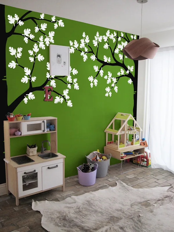 

235*312cm Large Green Tree Wall Sticker Vinyl Living Room Wall Stickers Home Wall Decor Poster vinilos paredes wall tattoo D982