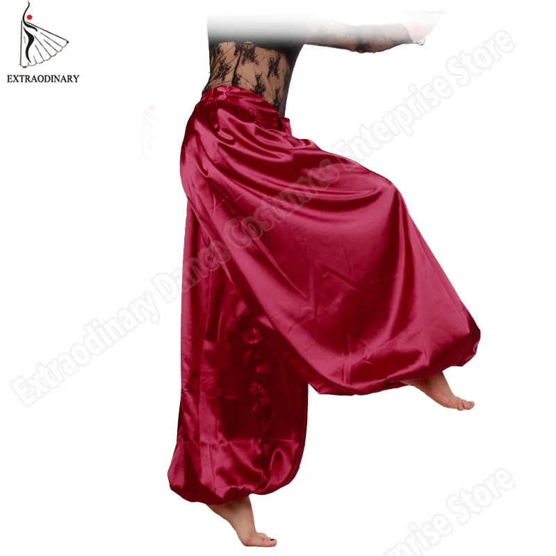 Mulheres Calças Flor calças Dancewear Dança Do Ventre Tribal ATS long Gypsy Costume Tribal de Dança Do Ventre Profissional 9 Cores