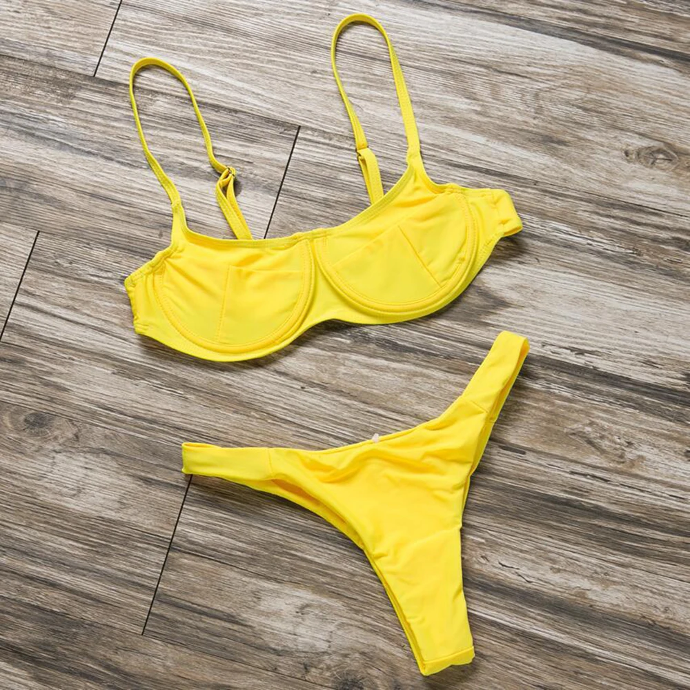 ZTVitality-Bikini blanco con aros para mujer, bañador Sexy de realce con tirantes para la playa, ropa de baño con espalda descubierta de cintura