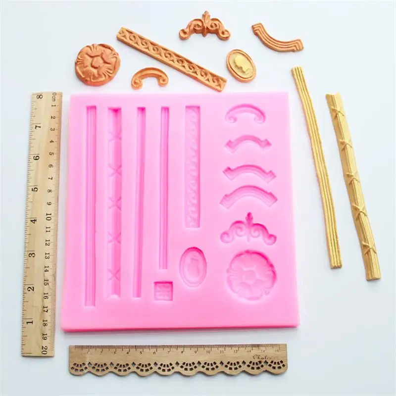 

Long Ruler Button Silicone Mold Fondant Mould Cake Decorating Tools Chocolate Gumpaste Mold, Sugarcraft, Chocolate Mold FM1063