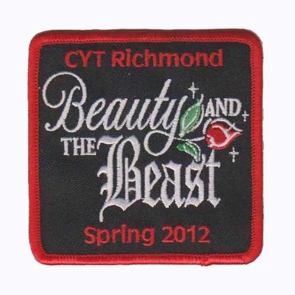 Spring 2012 Embroidered Patch Made by Twill with Merrow Border and PVC Customized Designs Are Welcome MOQ50pcs Free Shipping