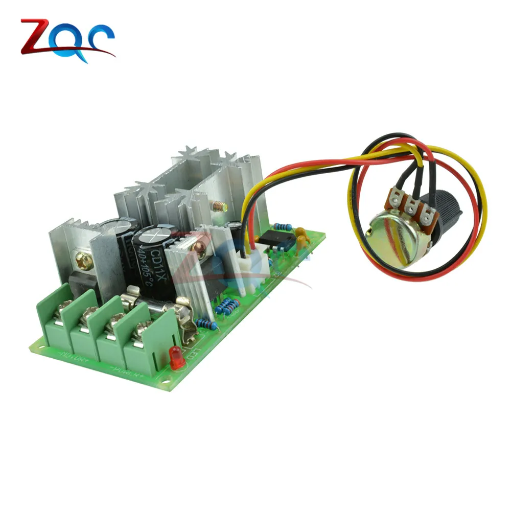 DC 10-60V 20A 1200W PWM Motor Speed Controller Switch Current Voltage Regulator High Power Driver Motor Speed Control Module