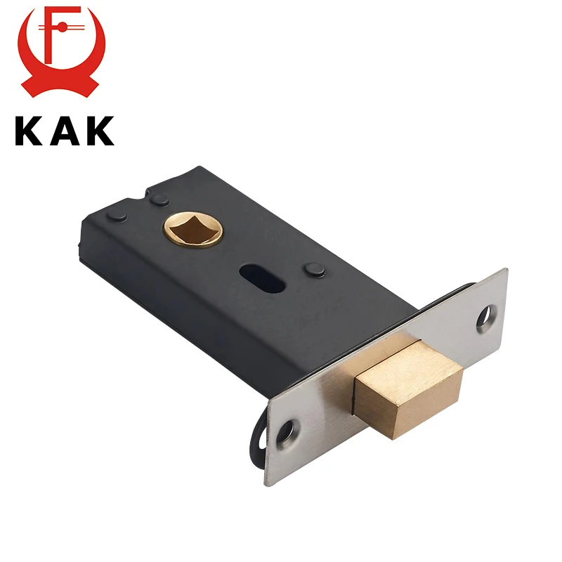 KAK Hidden Door Locks Stainless Steel Handle Recessed Invisible Keyless Mechanical Outdoor Lock For Fire Proof Home Hardware