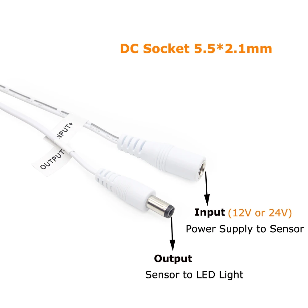 Motion Sensor 12V PIR Sensor 12 Volt 24V Touch Sensor DC Connector Light Movement Detector ON OFF Switch Light Timer Infrared