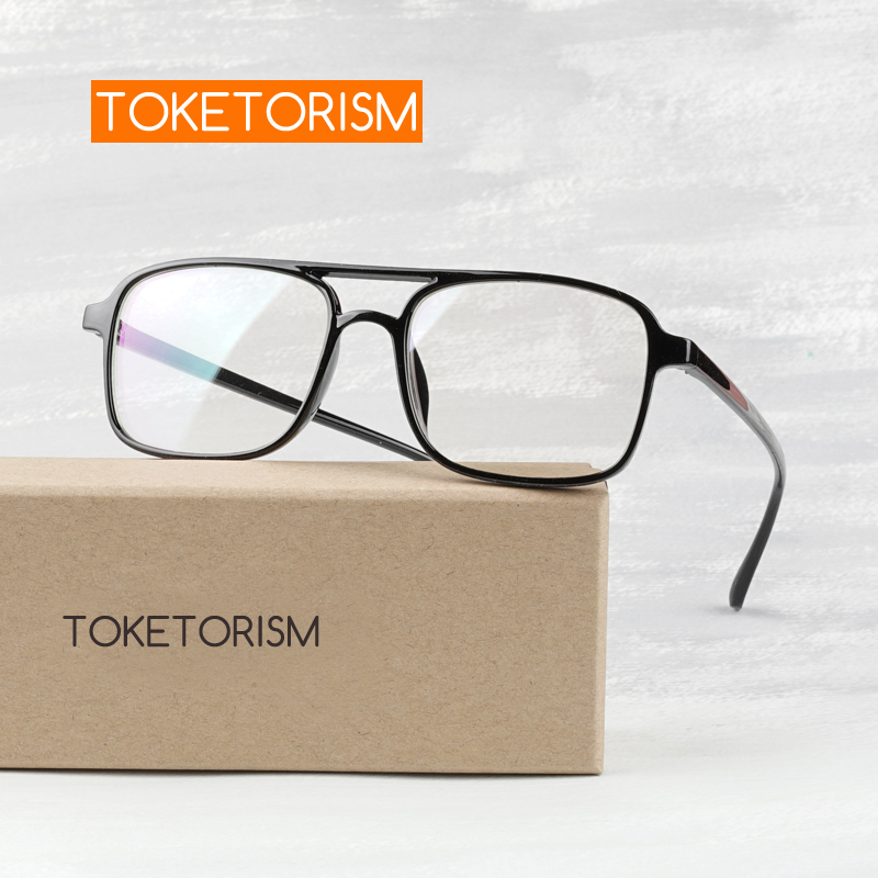  Toketorism Vintage Glasses Woman Man Double Bridge Retro Eyeglasses Lightweight Optical Frame 0342 