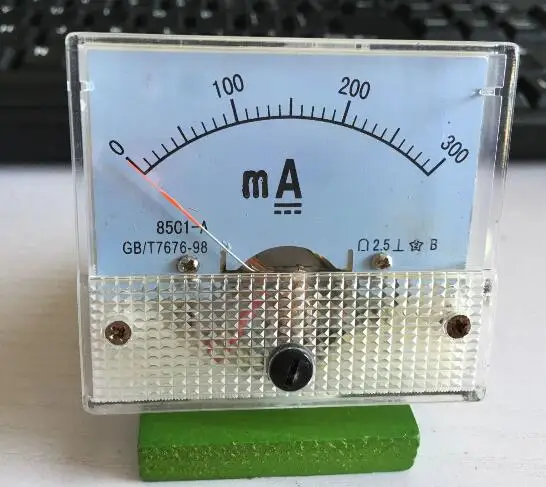 85C1 DC 0-300MA Analog Amp Panel ammeter pointer type current meter panel