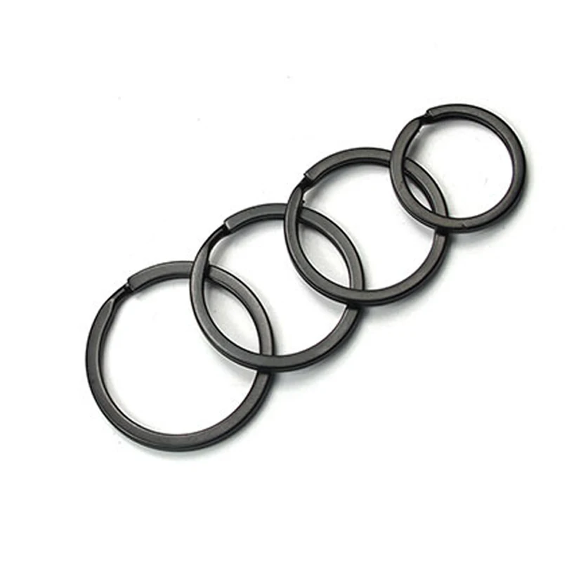 10PCS Metal Keyring Round Split Key Rings Chain 10MM 25MM 28MM 30MM 32MM