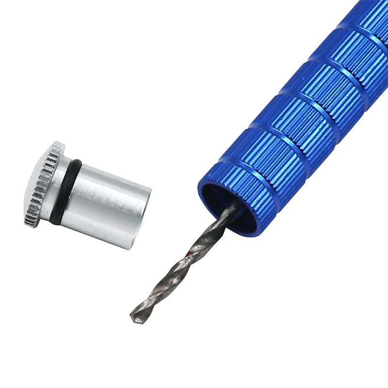 Drill Manual Drilling Hole Hobby Tool Hand Twist Drill Keyless Chuck For Walnut Model Bodhi Olivary Nucleus Aluminum Hand Drill