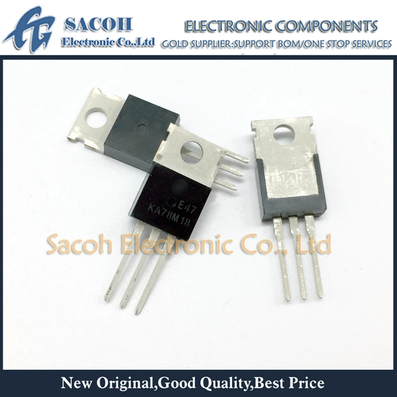 

Refurbished Original 10Pcs/Lot KA78M18 78M18 TO-220 3-Terminal 0.5A Positive Voltage Regulator