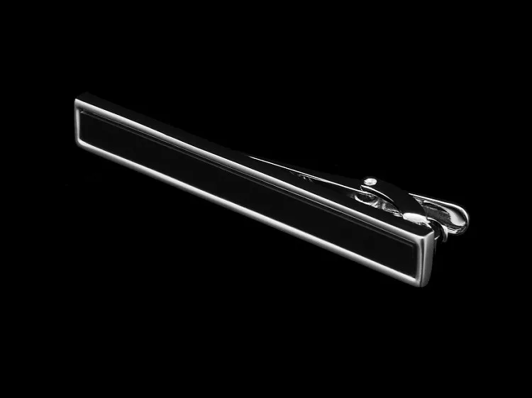 SPARTA White Gold Electroplated + mirror plate black  Stone tie clips men's tie clips + free shipping !!! High quality metal