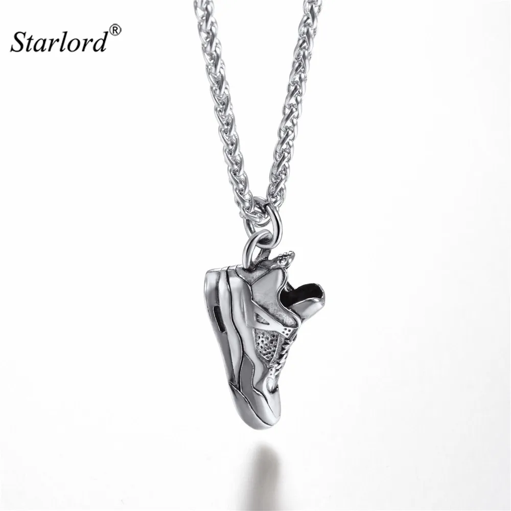 

Sneaker Pendant Necklace Stainless Steel/Gold/Black Sports Shoe Jewelry Running Gift For Sports Lover GP3247