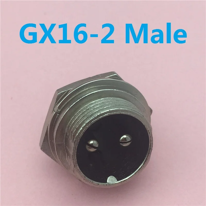 1pcs/lot L102 GX16 2 Pin Male Circular Socket Diameter 16mm Wire Panel Aviation Connector  Sell At A Loss USA Belarus Ukraine