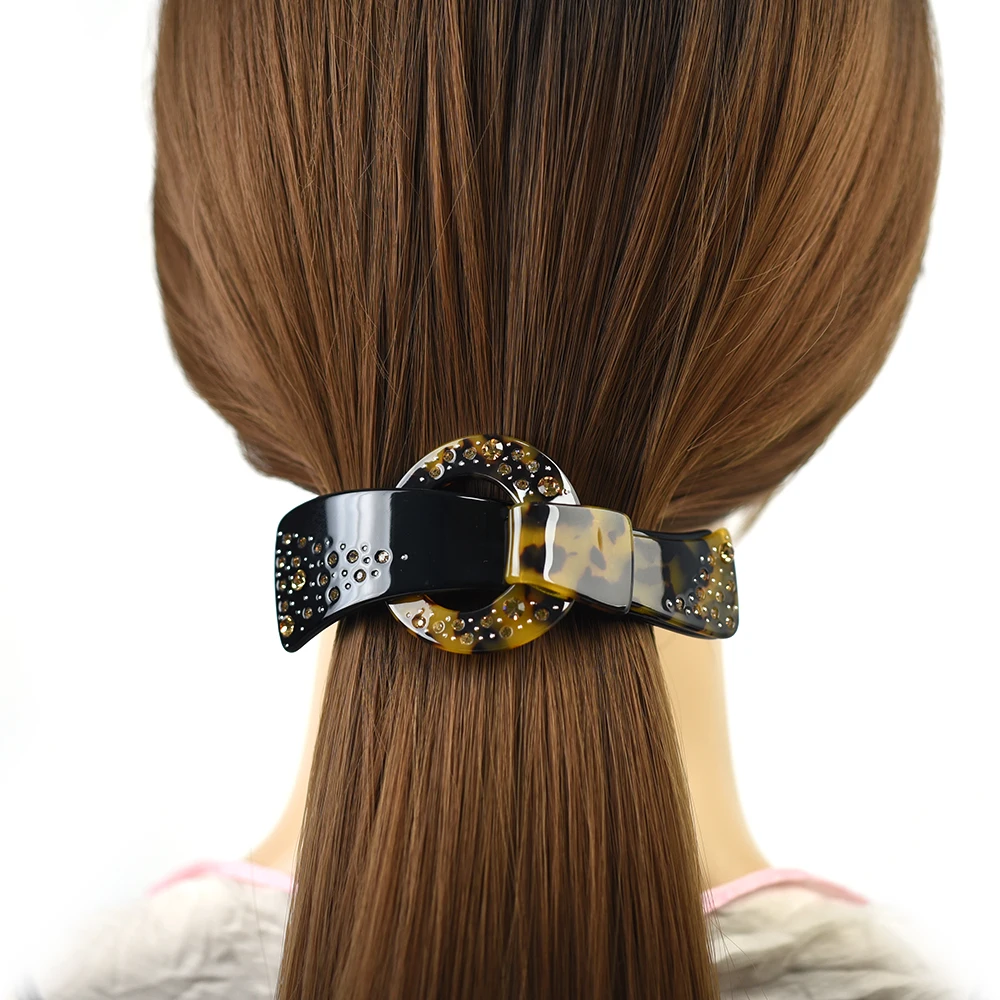 Women hairwear girls headwear large size rhinestone hair clip cute hair barrette vintage fashion hair accessories for women