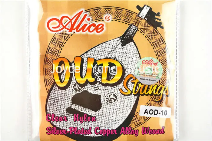 Alice AOD-10/11/12 OUD Strings Clear Nylon Silver-Plated Copper Alloy Wound 10-11-12 String Free Shipping Wholesales