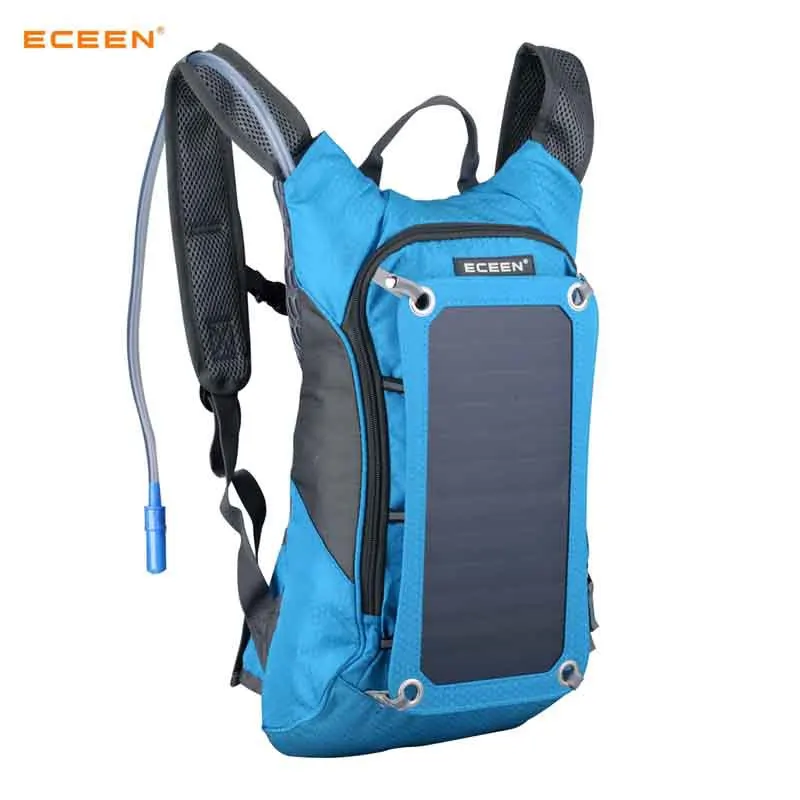 Outdoors Cycling Solar Rechargeable Backpack Men And Women Light  sports Backpack with waterbag A4423