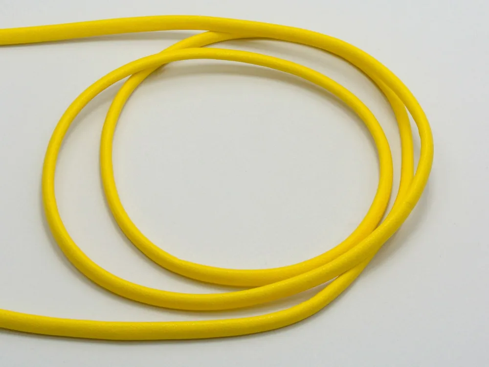 

32.8 Feet Yellow Flat Soft Synthetic Leather Jewelry Cord 4X2mm